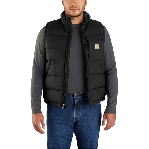 CARHARTT MENS MONTANA LOOSE FIT INSULATED BLACK VEST SIZE 2XL TALL - Picture 1 of 9